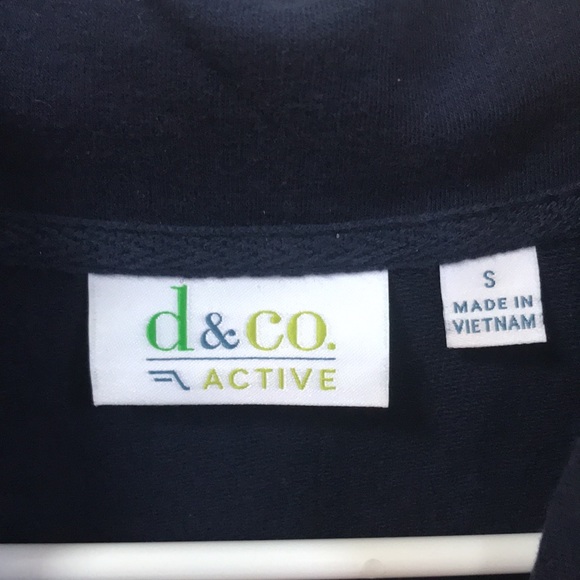 NWOT D & Co zip up 3/4 sleeve active wear Sz S. (99) - Picture 2 of 9